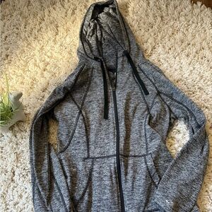 Champion duo dry athletic sporty Grey and black zip-up hoodie